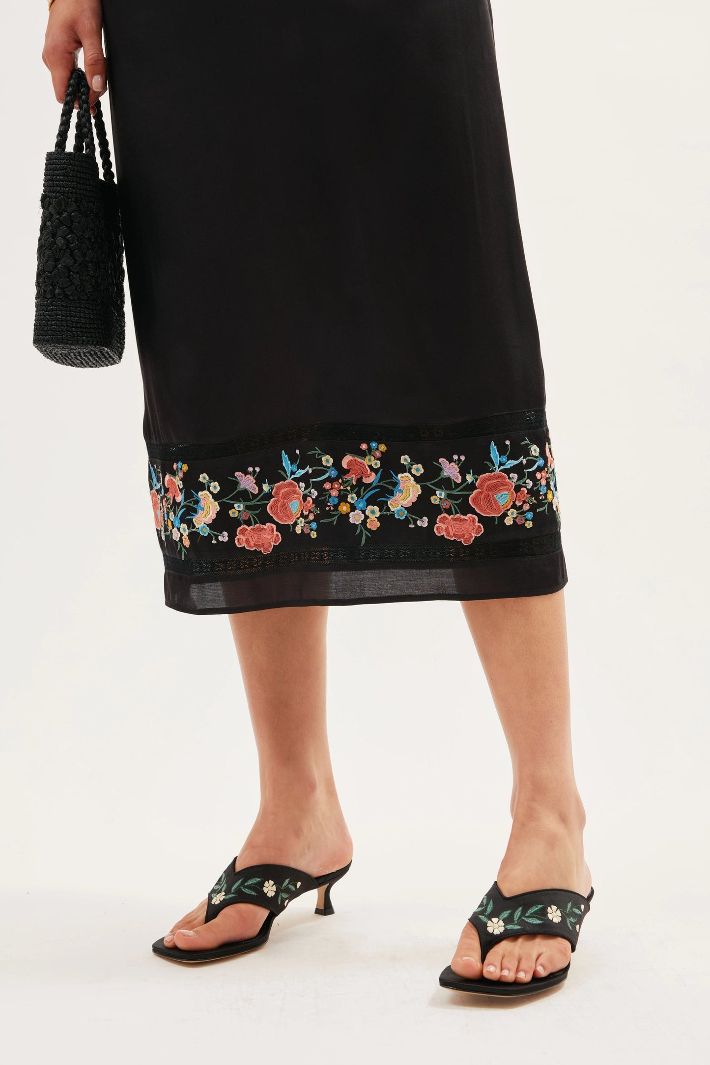 Carey - Orchard Embroidery Black