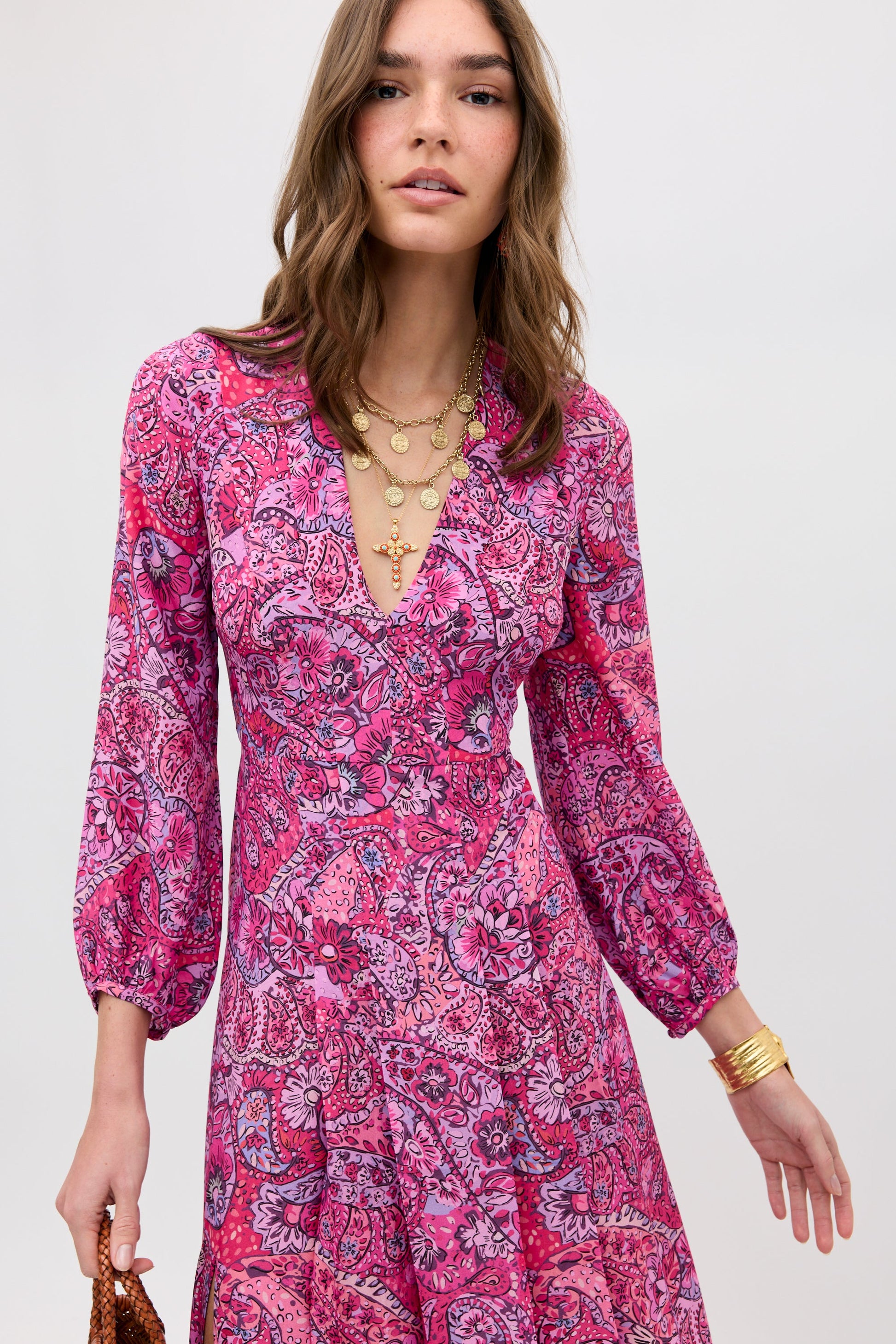 Camellia - Paisley Floral Red