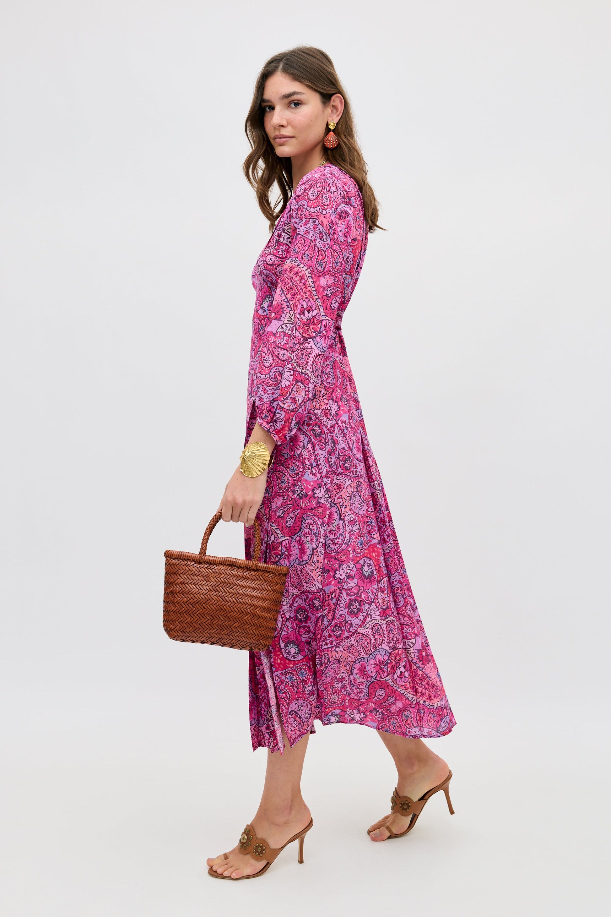 Camellia - Paisley Floral Red