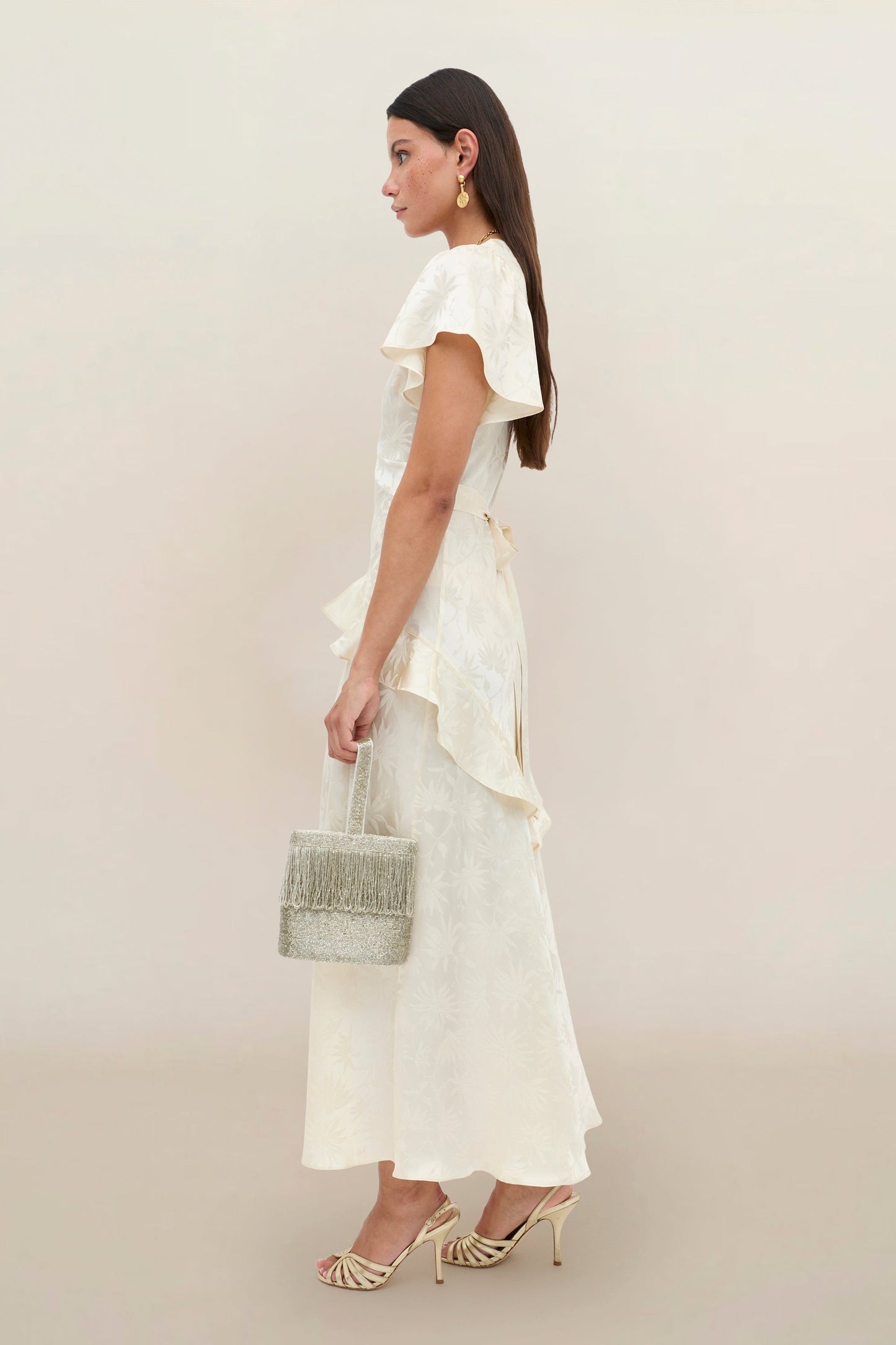 Evie - Daisy Jacquard Champagne