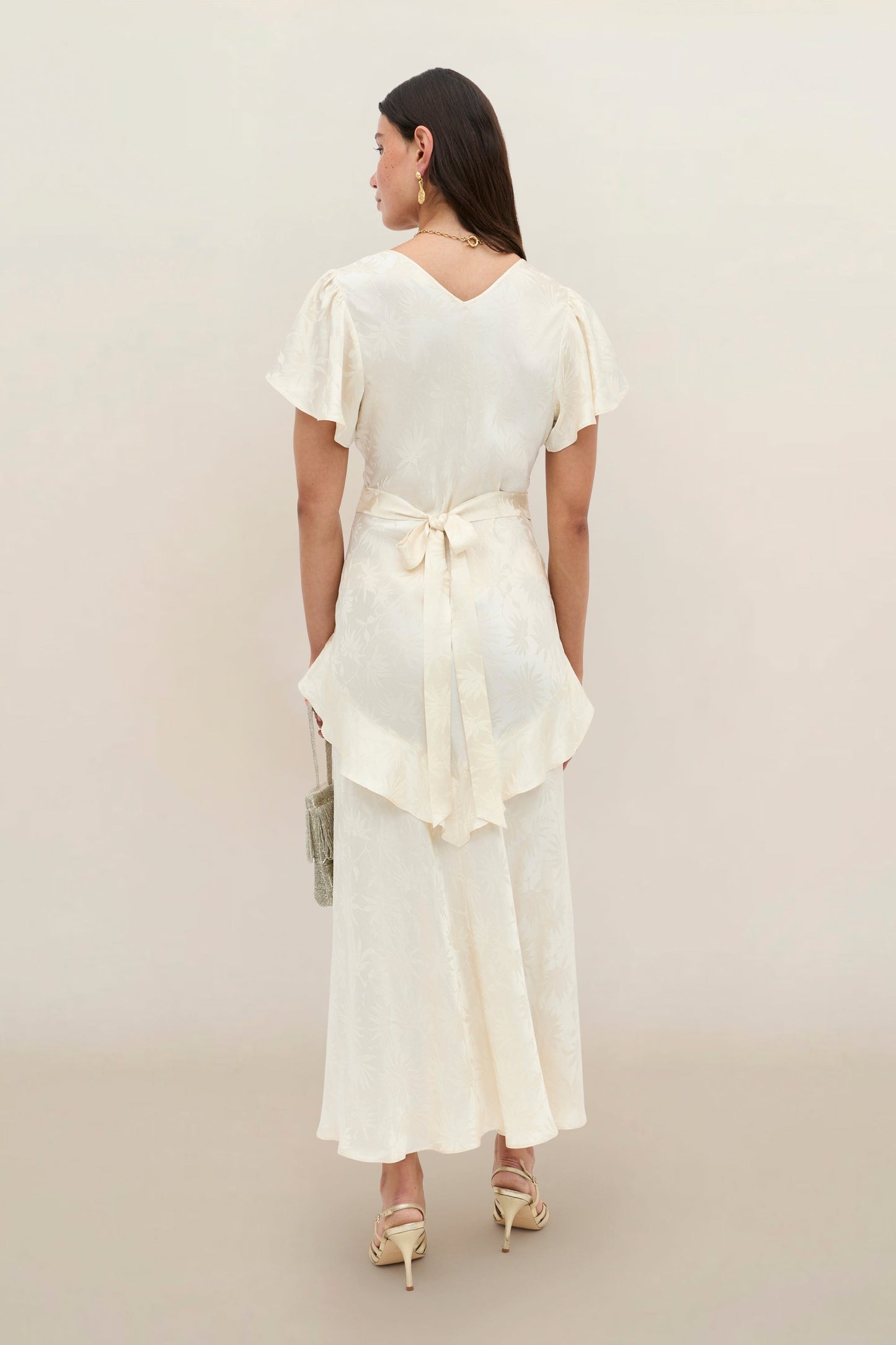 Evie - Daisy Jacquard Champagne