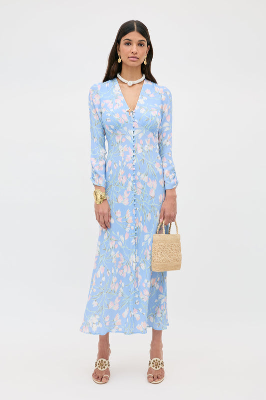 Katie -  Watercolour Floral Blue