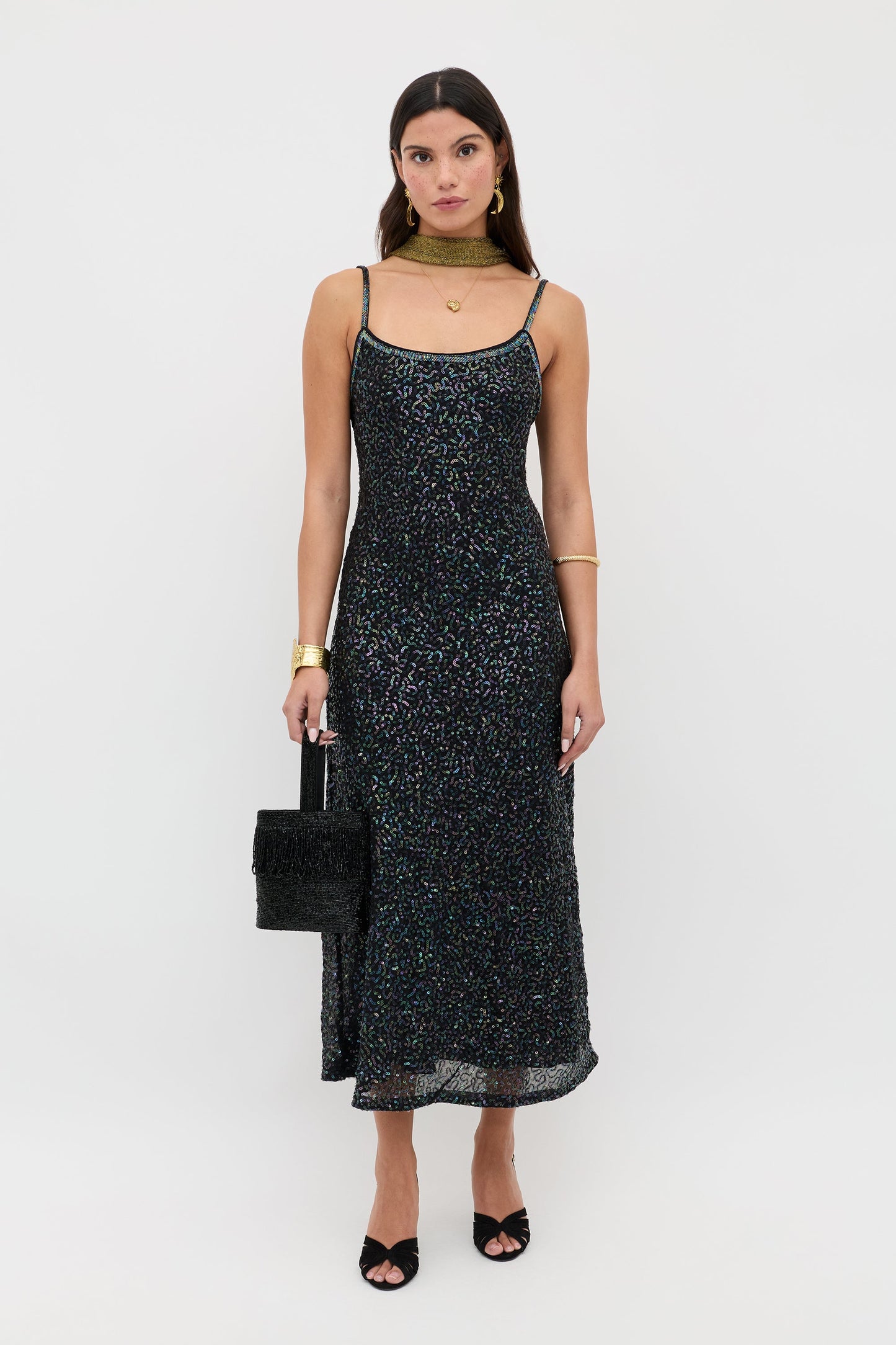 Holly  -  Squiggle Embellishment Black