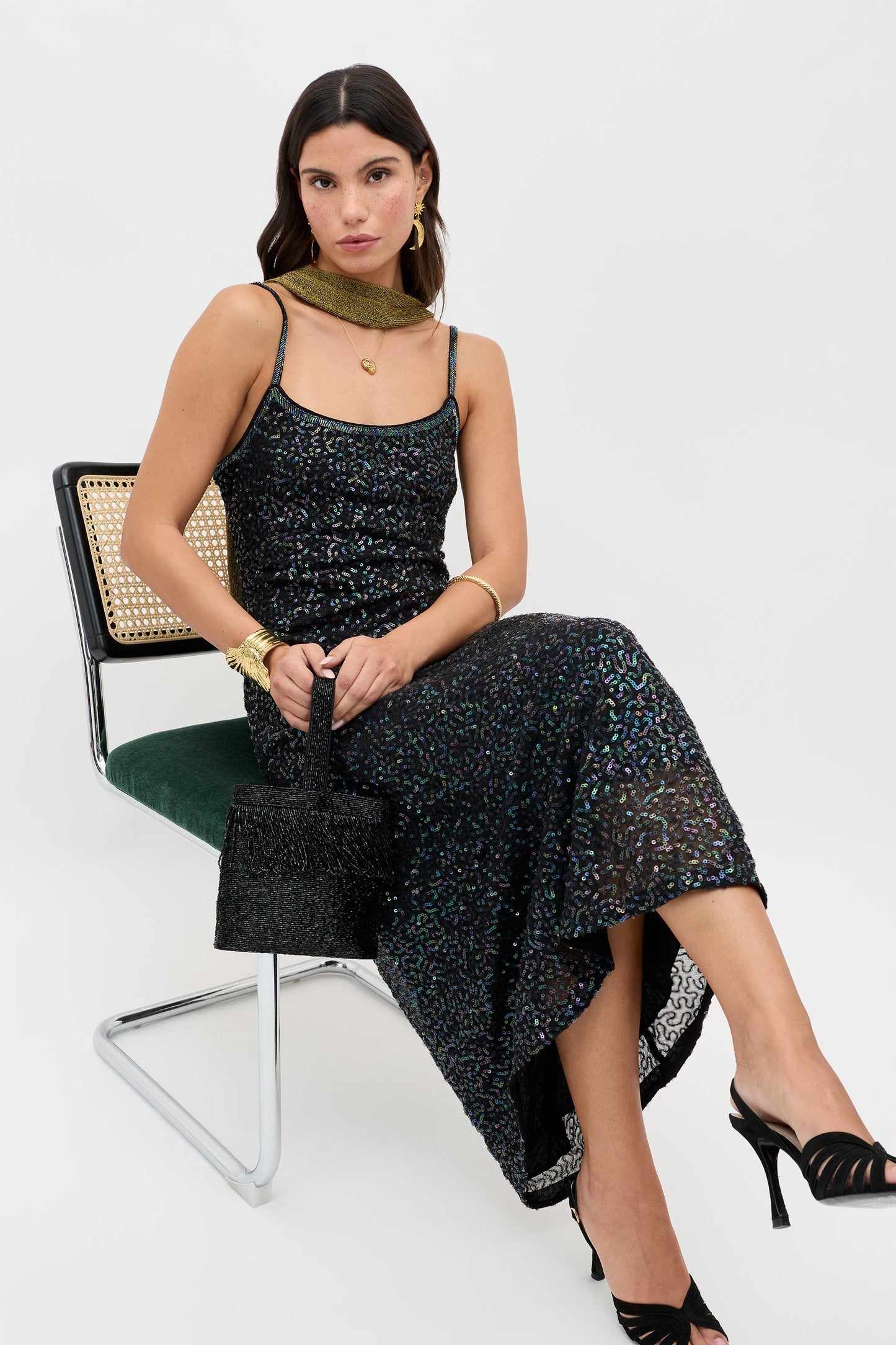 Holly  -  Squiggle Embellishment Black