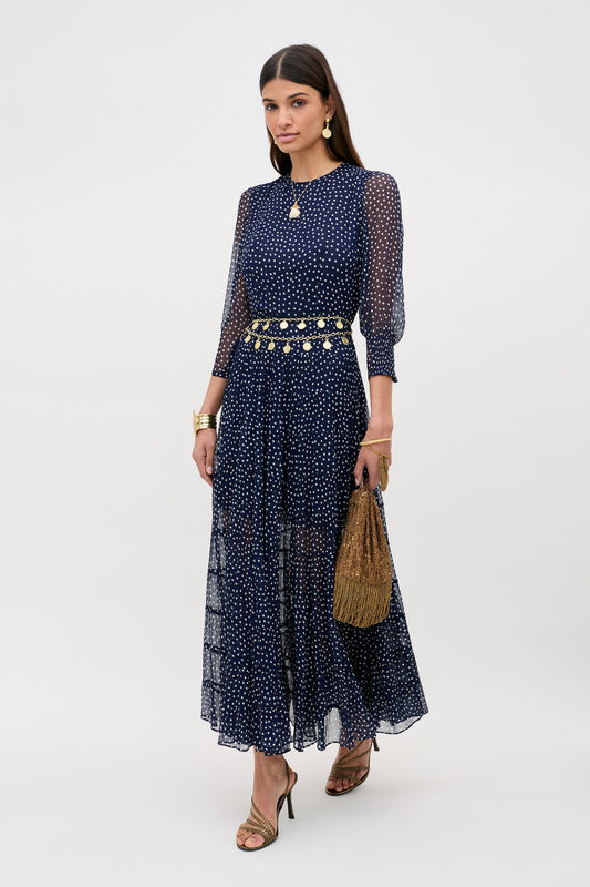 Kristen - Navy Polka Dot