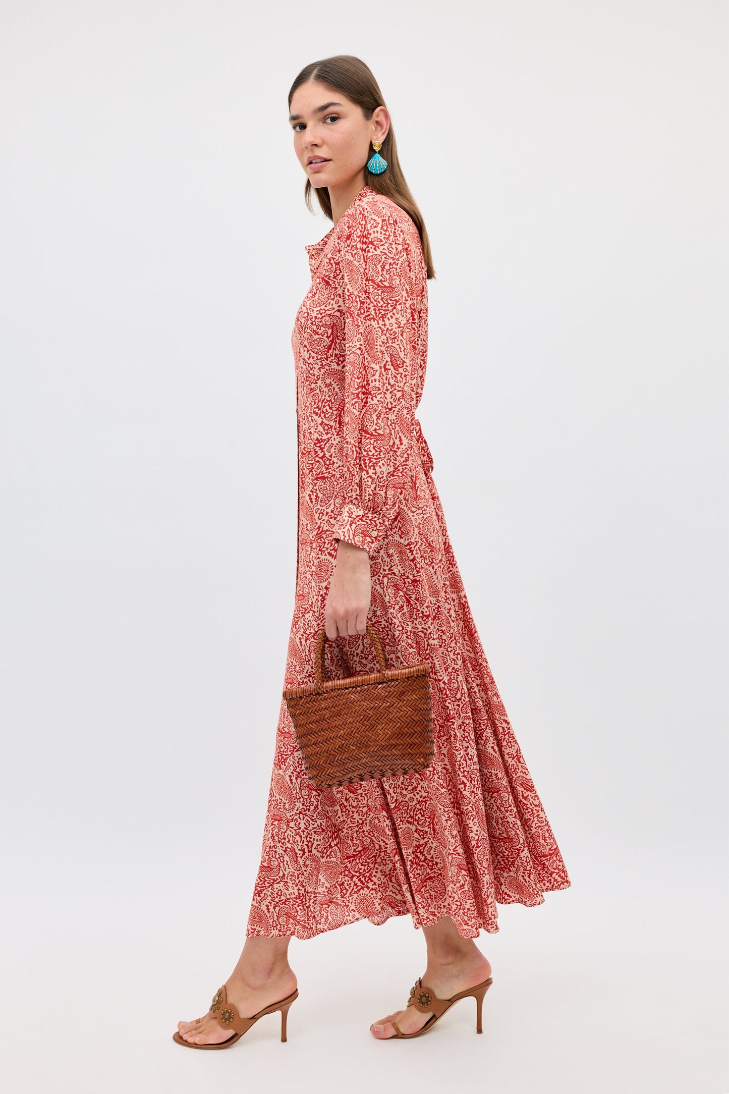 maddison dress woodcut gremlin red