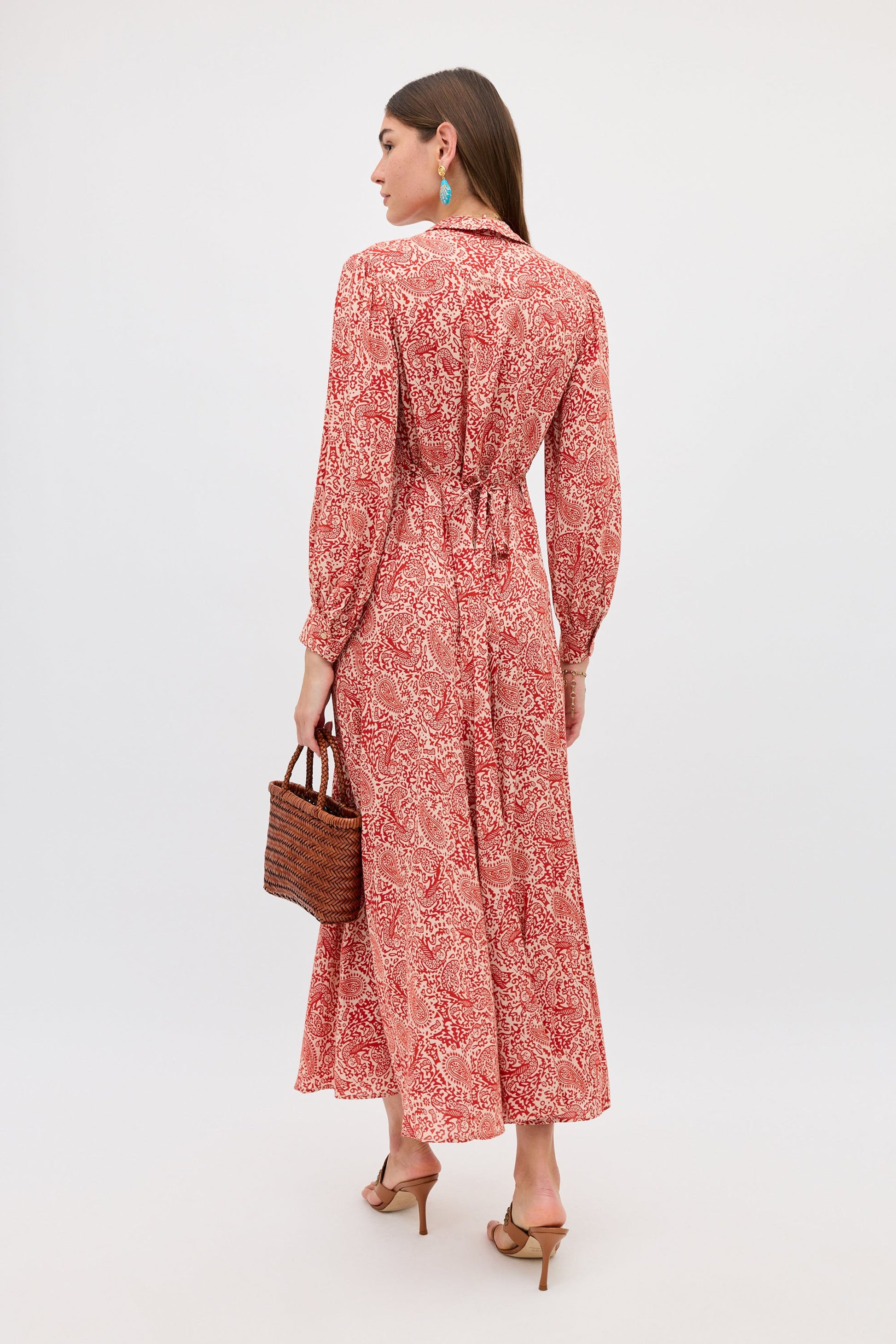 maddison dress woodcut gremlin red