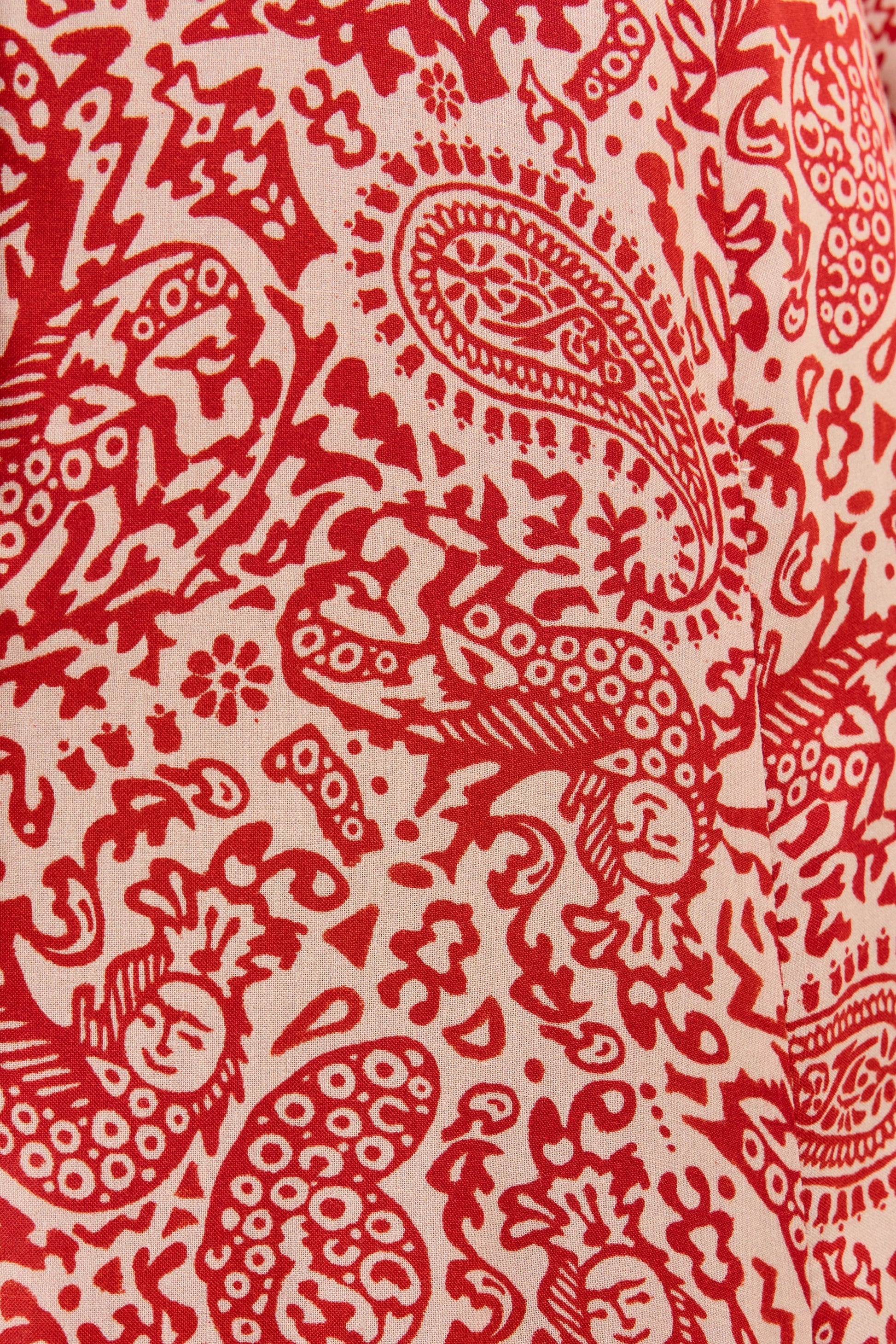 maddison dress woodcut gremlin red