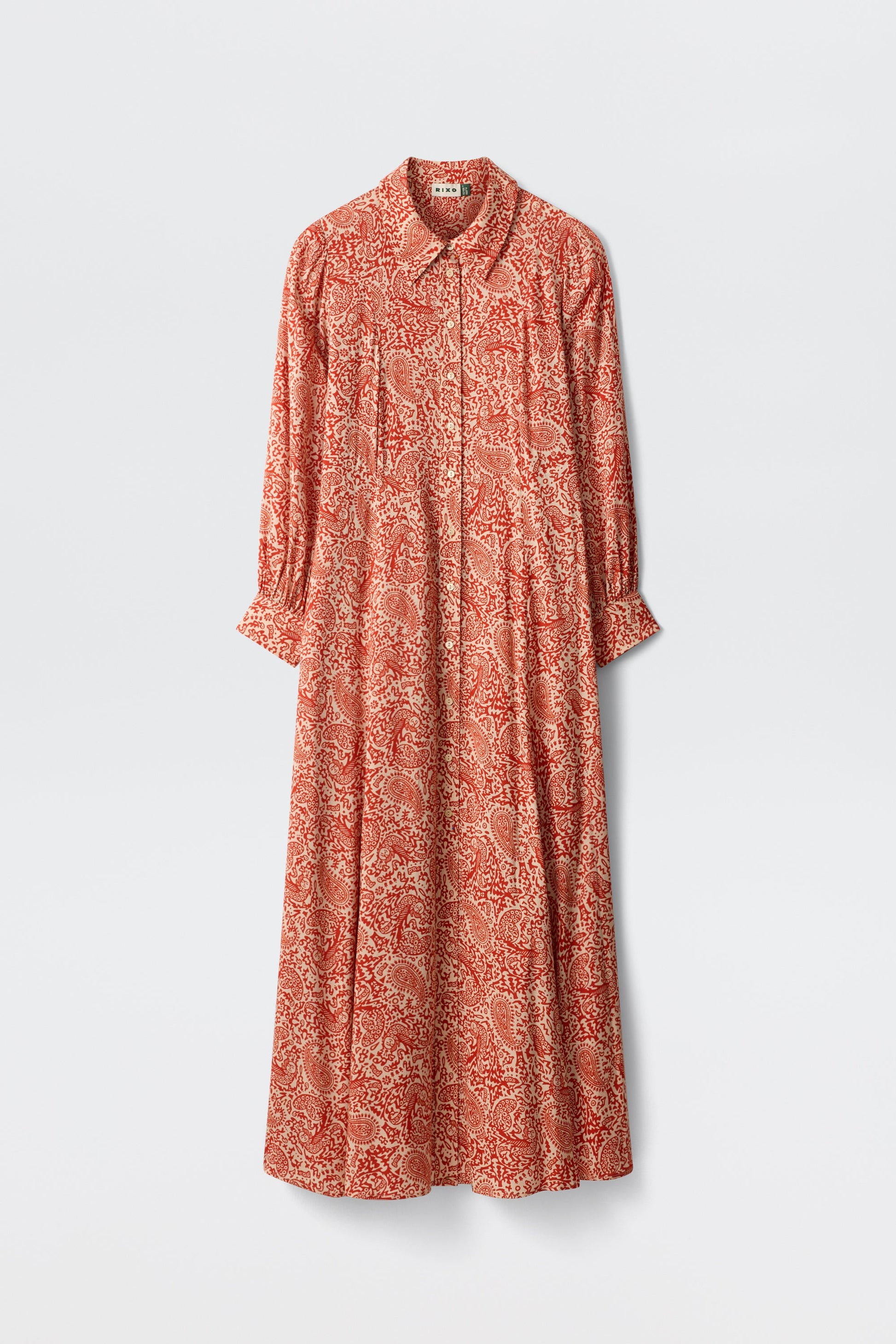 maddison dress woodcut gremlin red