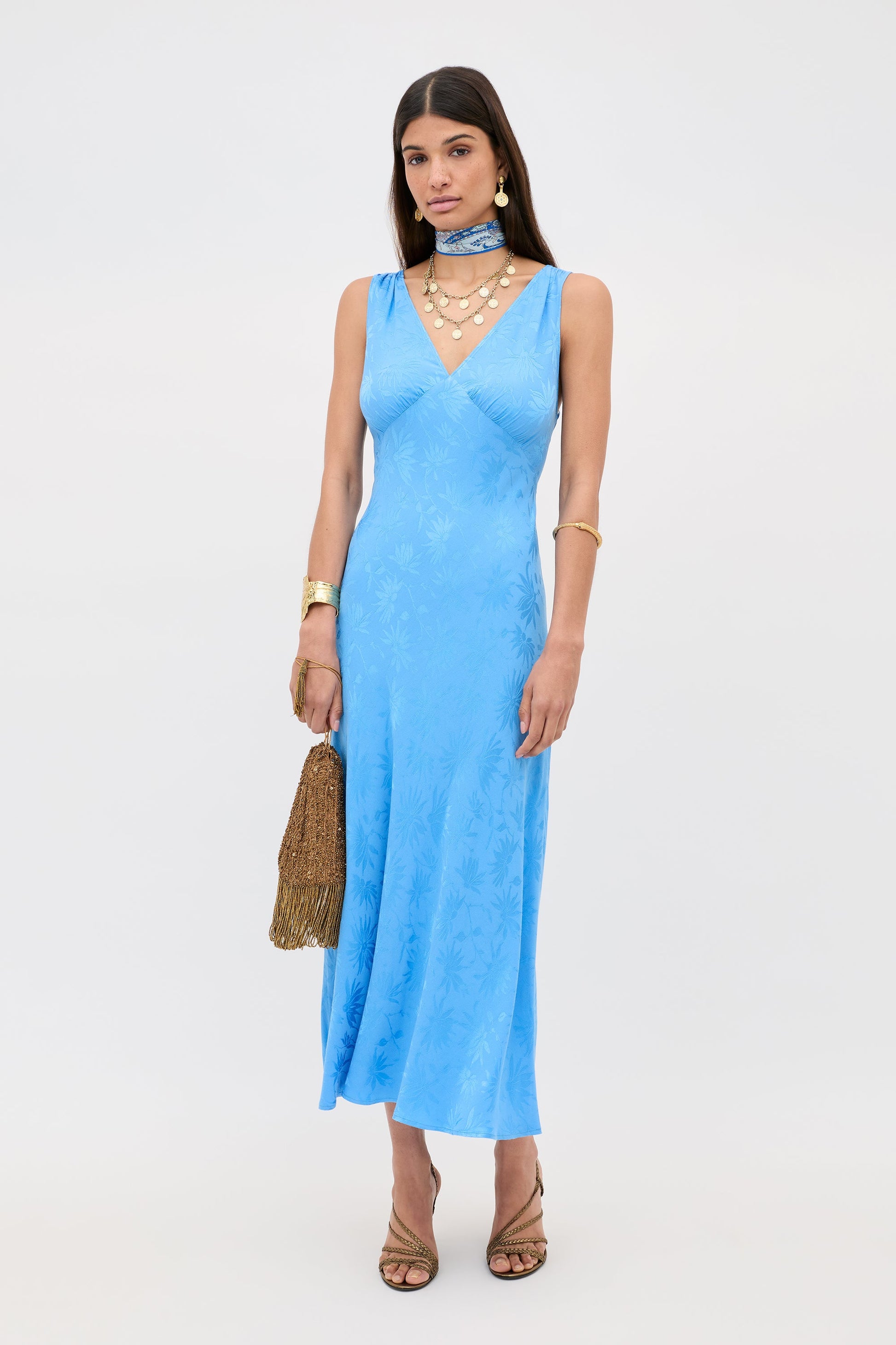 Sandrine - Daisy Jacquard Blue