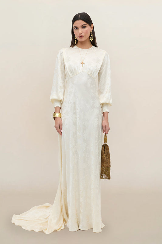 Clementine - Daisy Jacquard Champagne