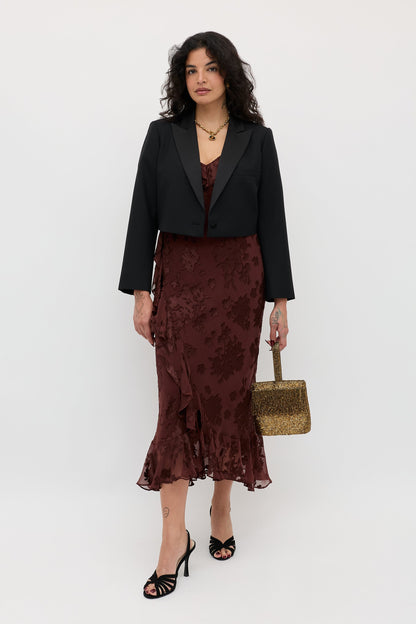 Clementina  -  Bouquet Devoré Brown