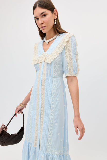 Edina - Mira Embroidery Powder Blue