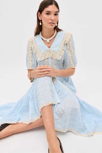 Edina - Mira Embroidery Powder Blue