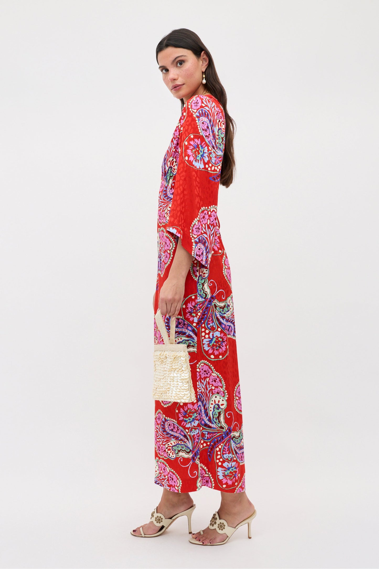 Dahlia - Butterfly Bloom Jacquard Red