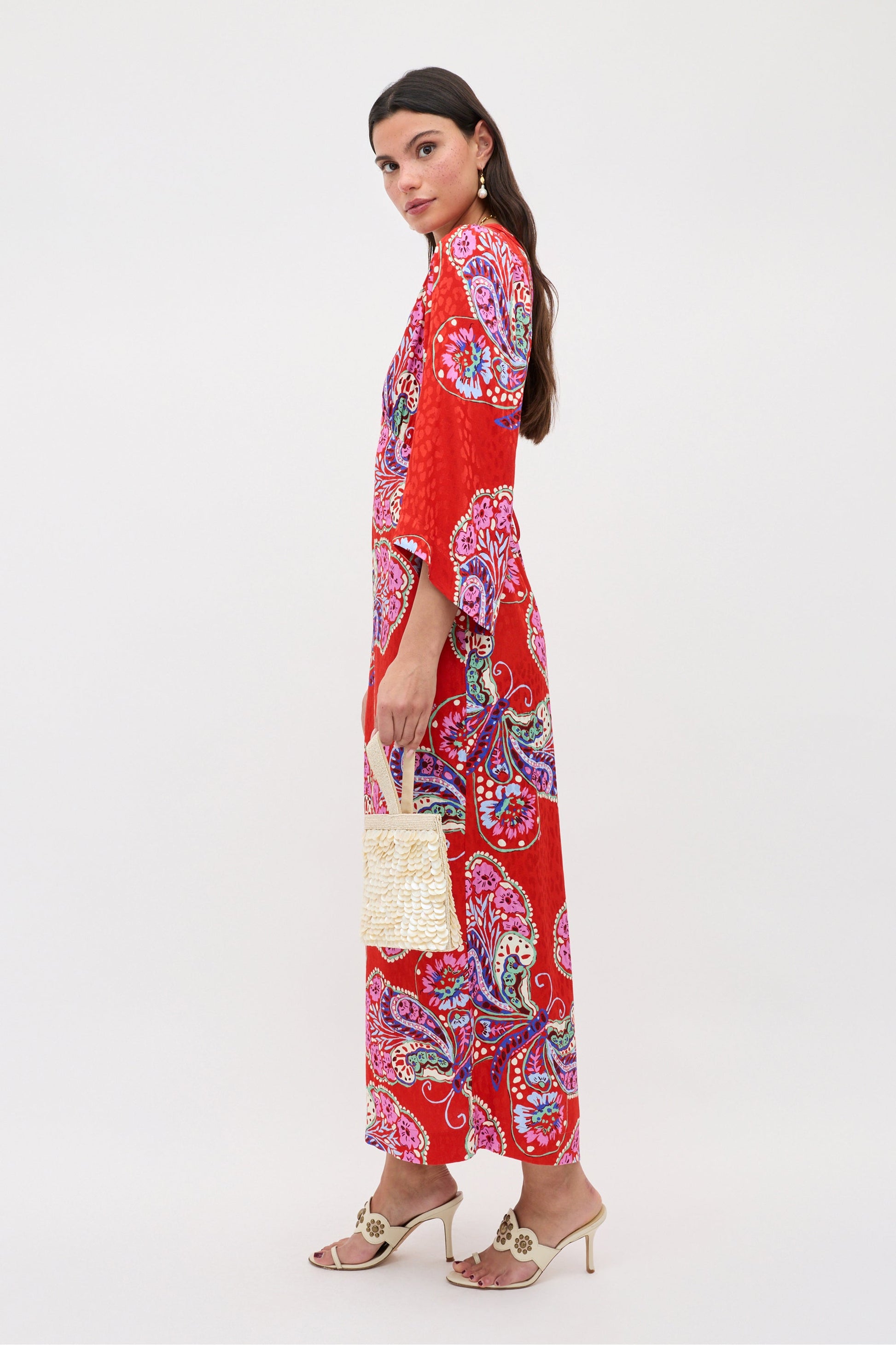 Dahlia - Butterfly Bloom Jacquard Red
