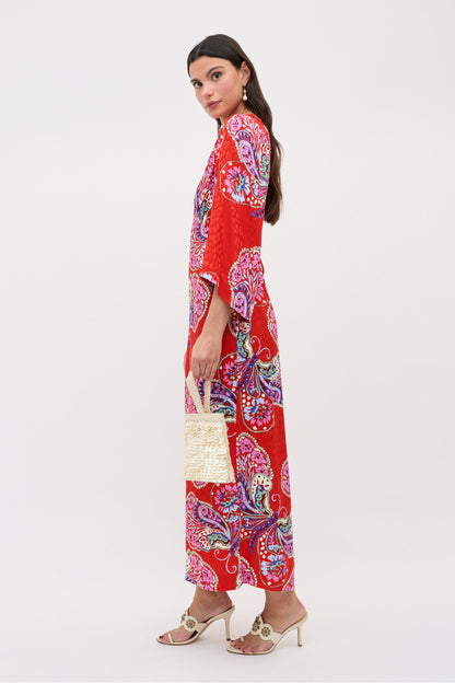 Dahlia - Butterfly Bloom Jacquard Red