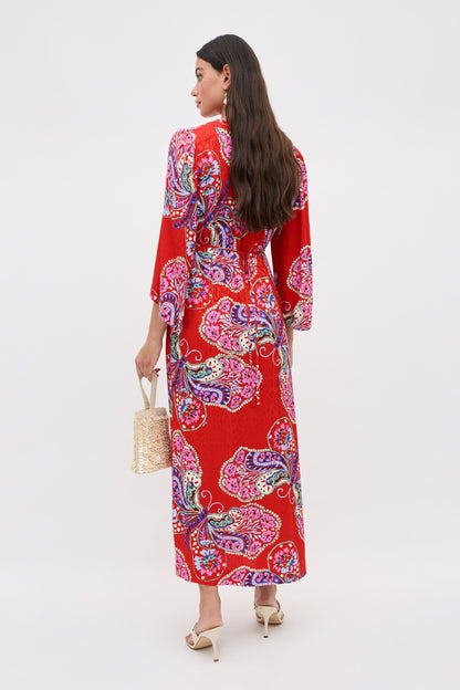 Dahlia - Butterfly Bloom Jacquard Red