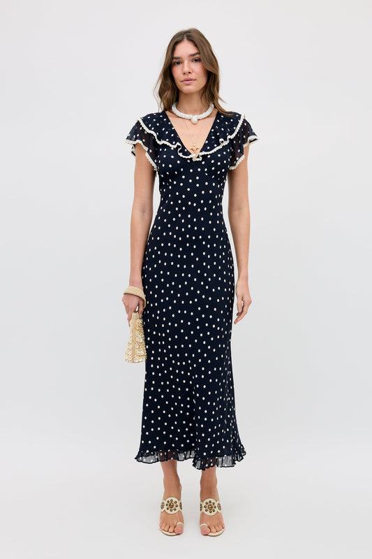 bethea dress layla dot navy