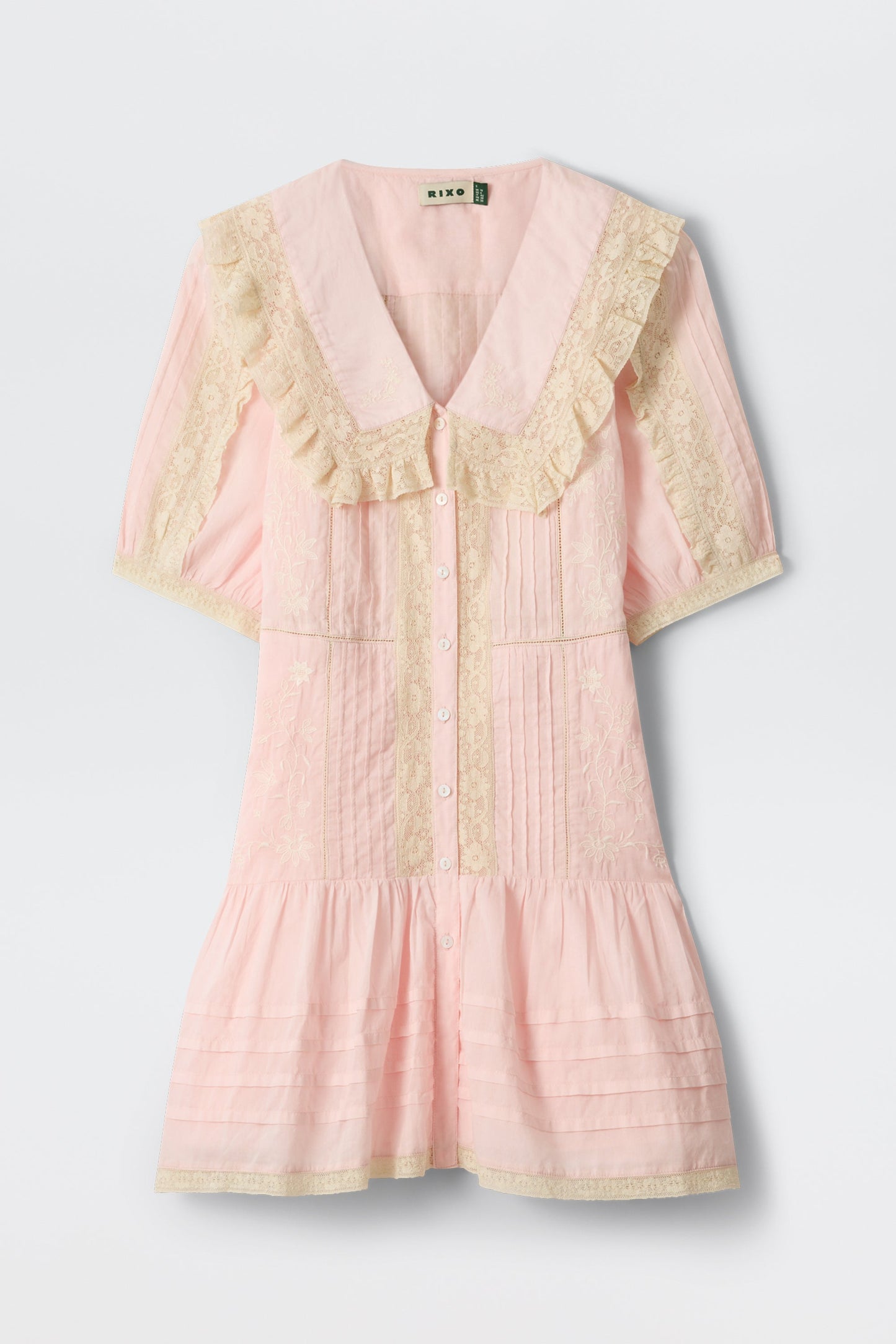 Dove - Pansy Embroidery Vintage Pink