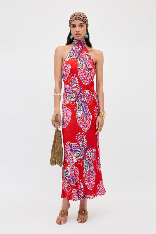 Maura - Butterfly Bloom Jacquard Red