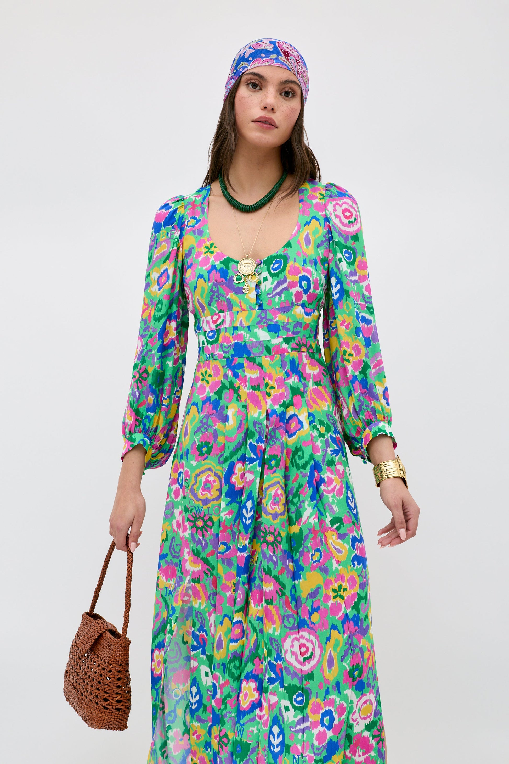 Alfie - Ikat Bloom Green