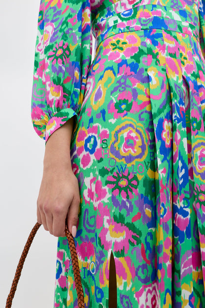 Alfie - Ikat Bloom Green