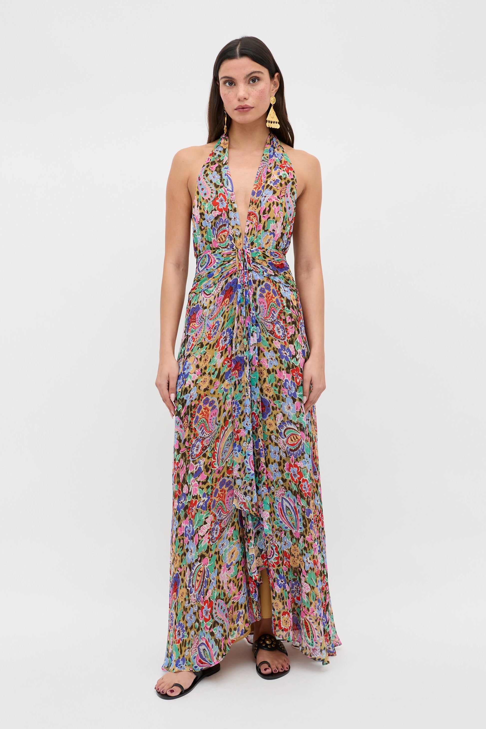 Alaina - Cara Floral Leopard Brown