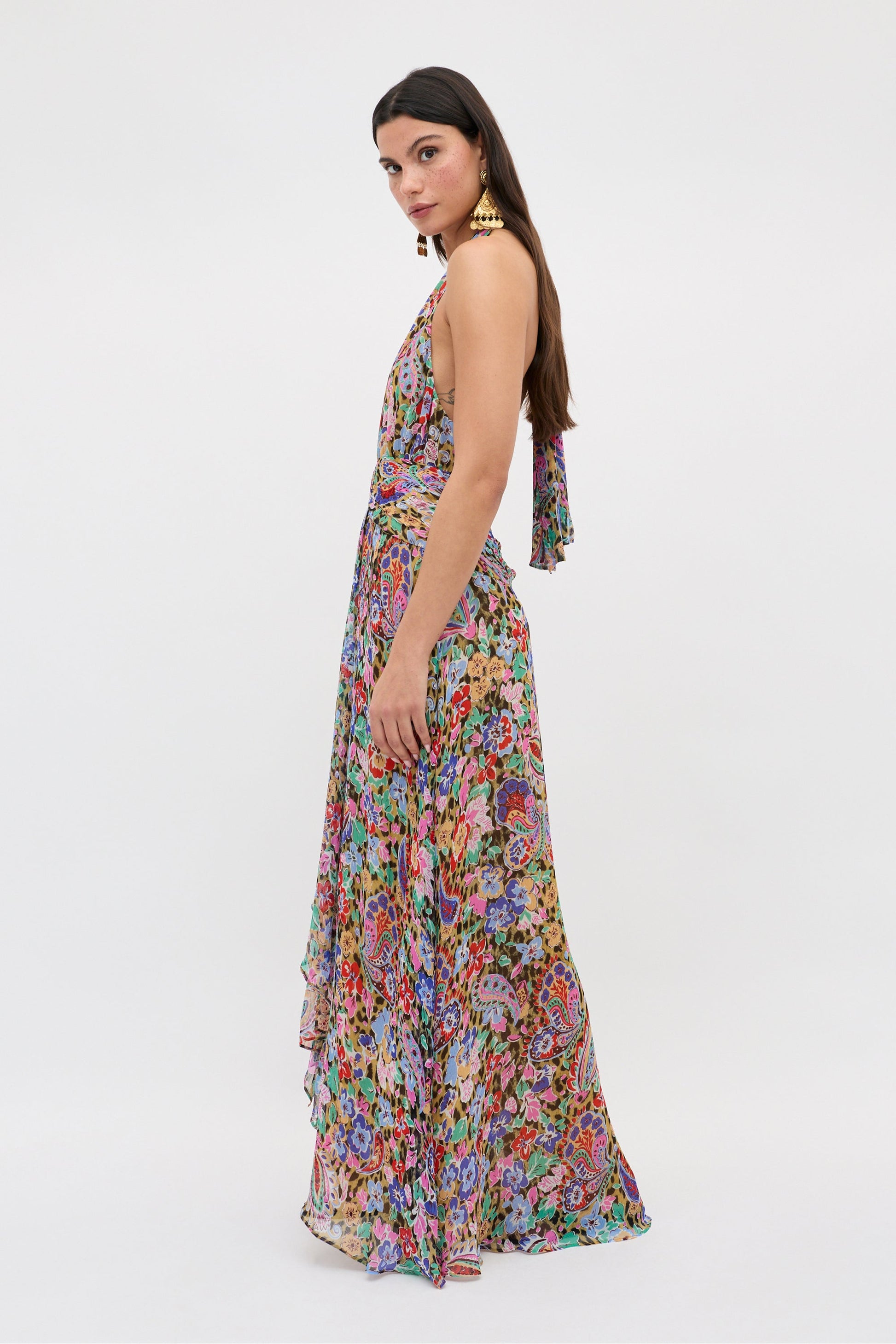 Alaina - Cara Floral Leopard Brown