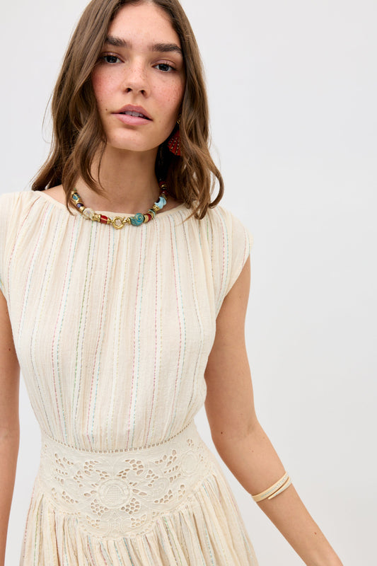 Alayah - Sienna Lace Embroidery Cream