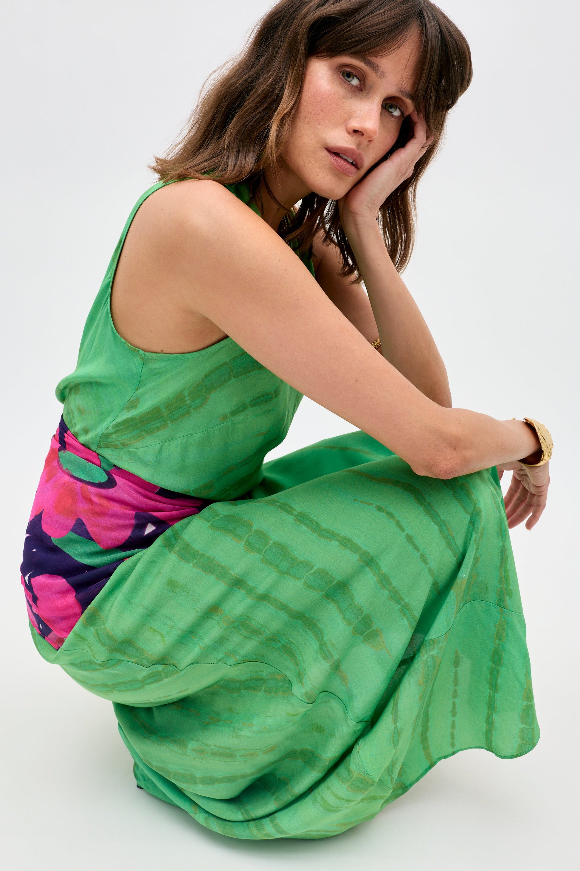 Yousra - Tie Dye Green