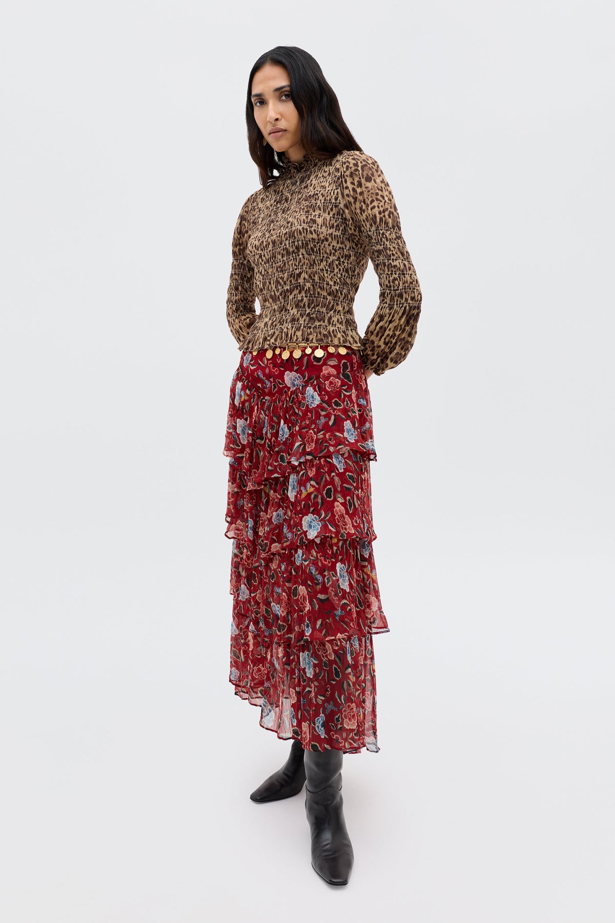 Taryn - Butterfly Floral Burgundy