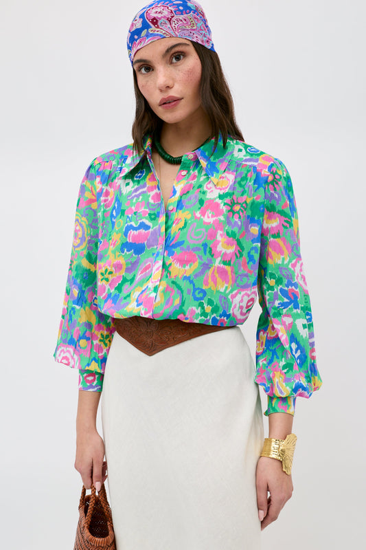 Blake - Ikat Bloom Green