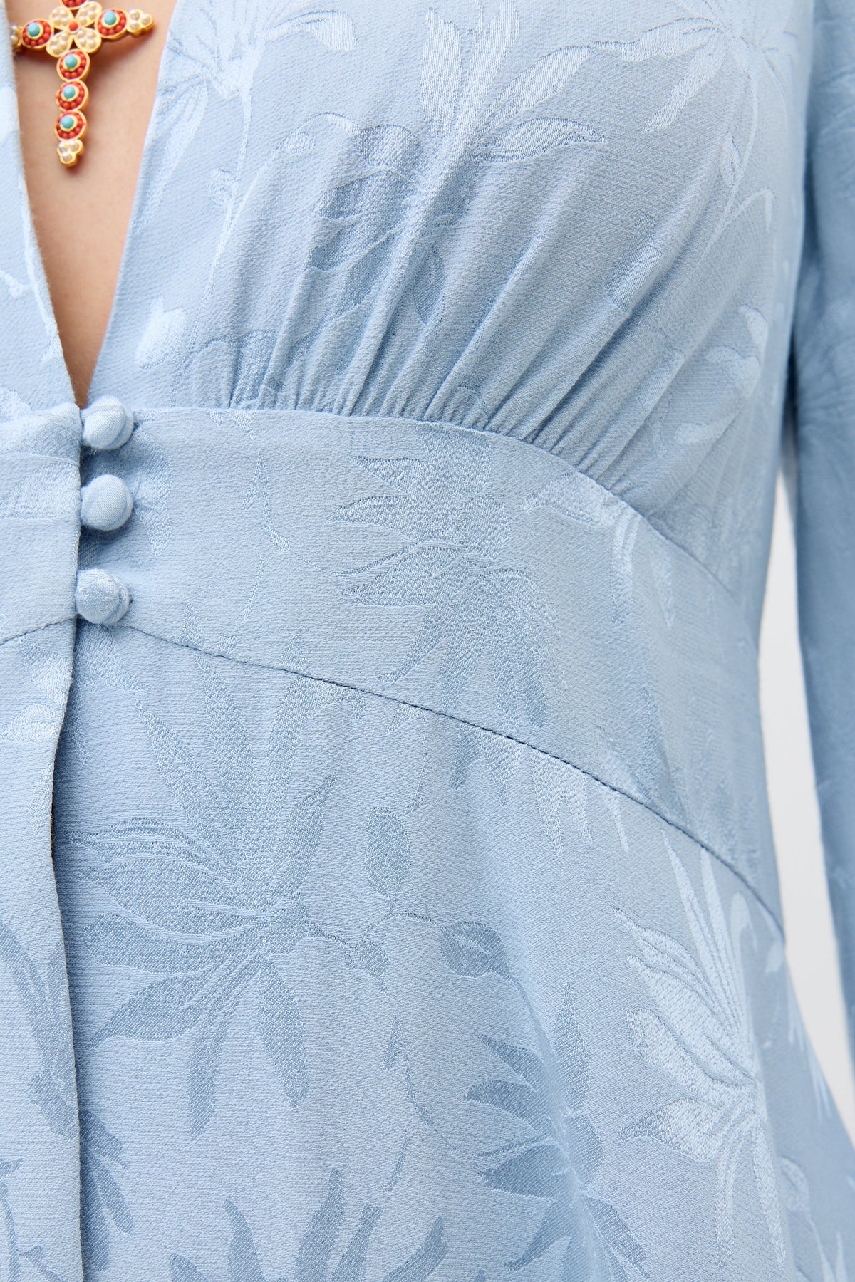 Lea - Daisy Jacquard Bluebell