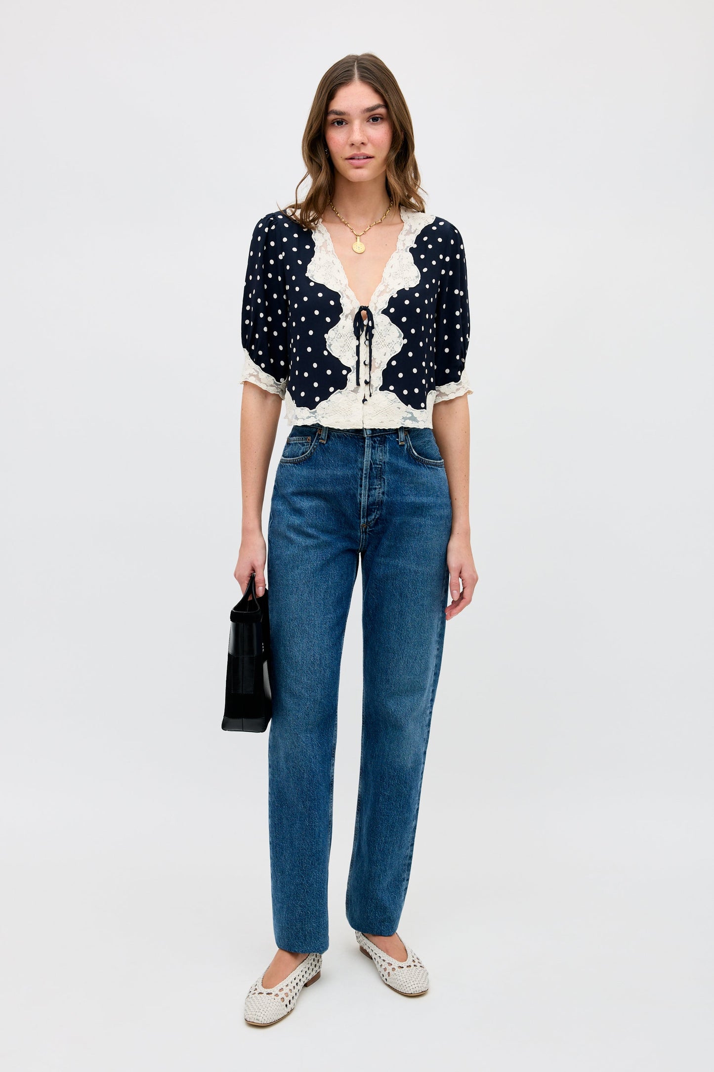 ursula top layla dot navy