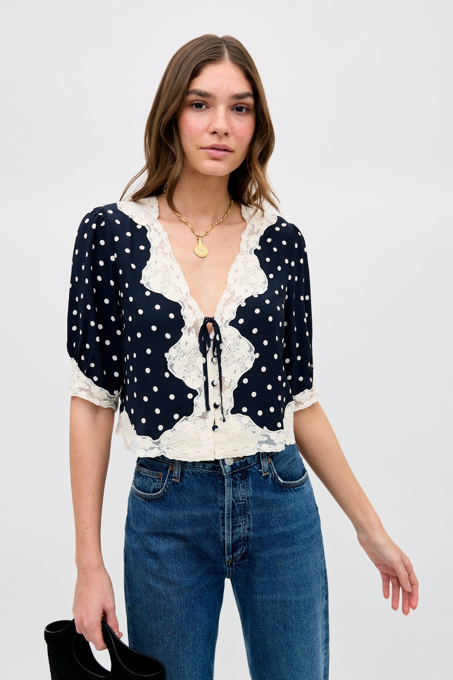 ursula top layla dot navy
