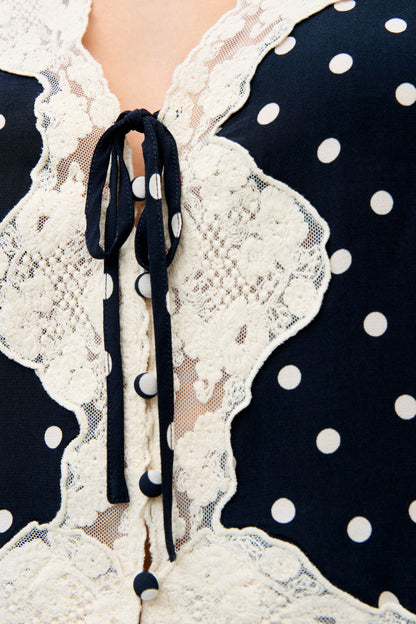 ursula top layla dot navy