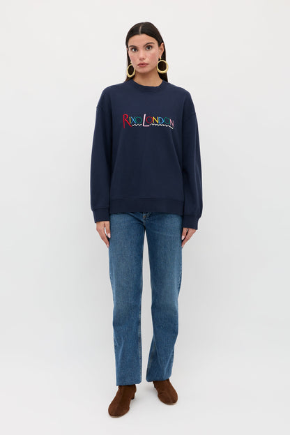 Blaze  -  London Embroidery Navy