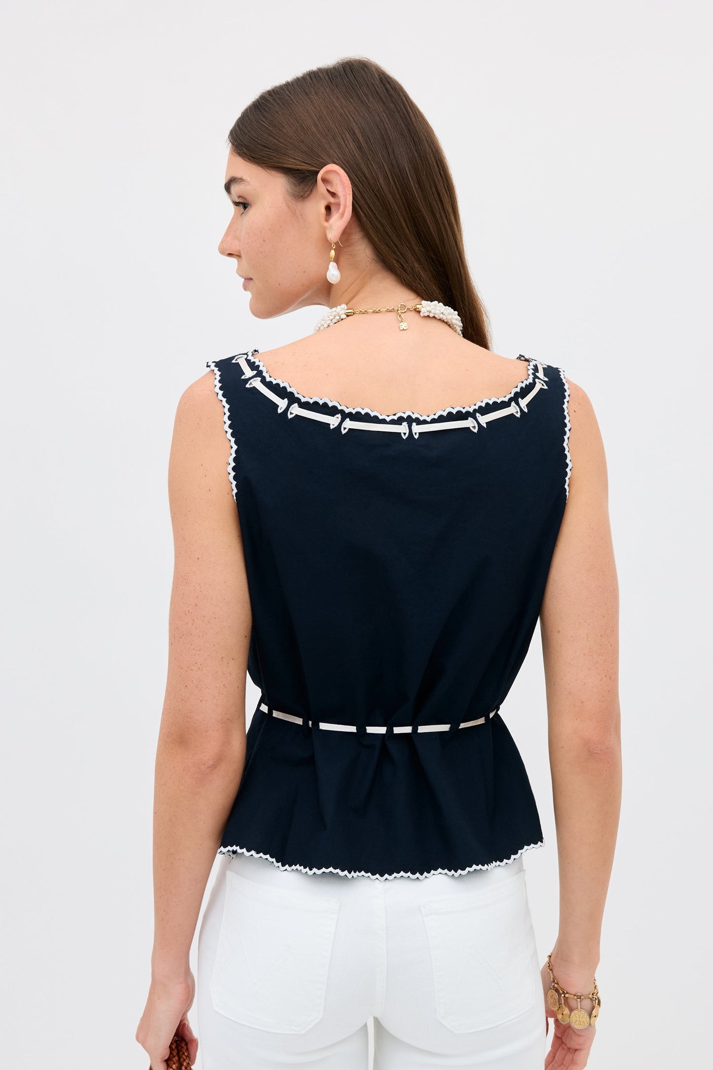 Cassara - Aster Cutwork Embroidery Deep Navy