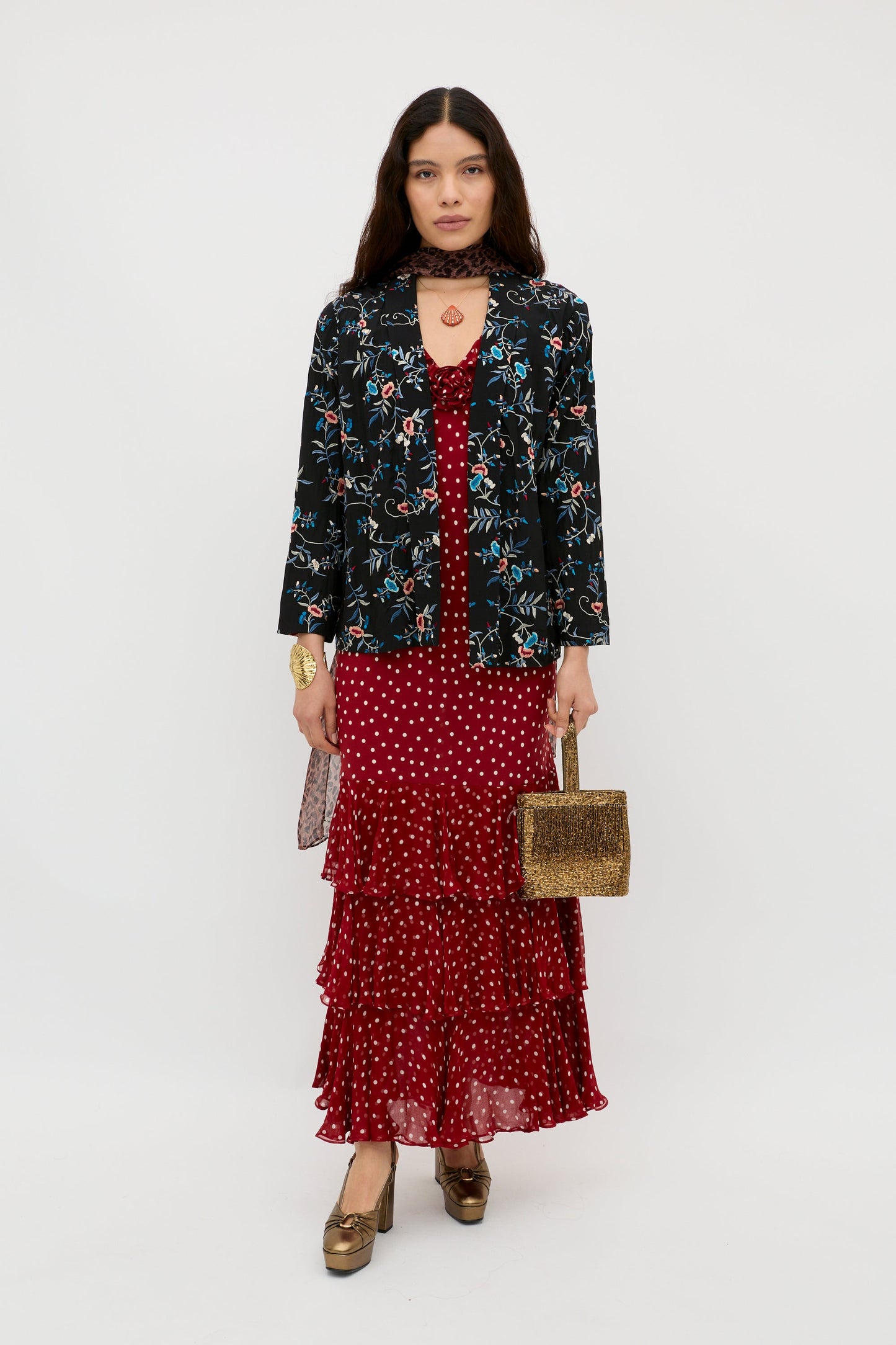 Malachy - Botanical Embroidery Black