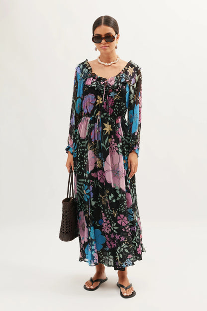 Alina  -  Bhatia Floral Black