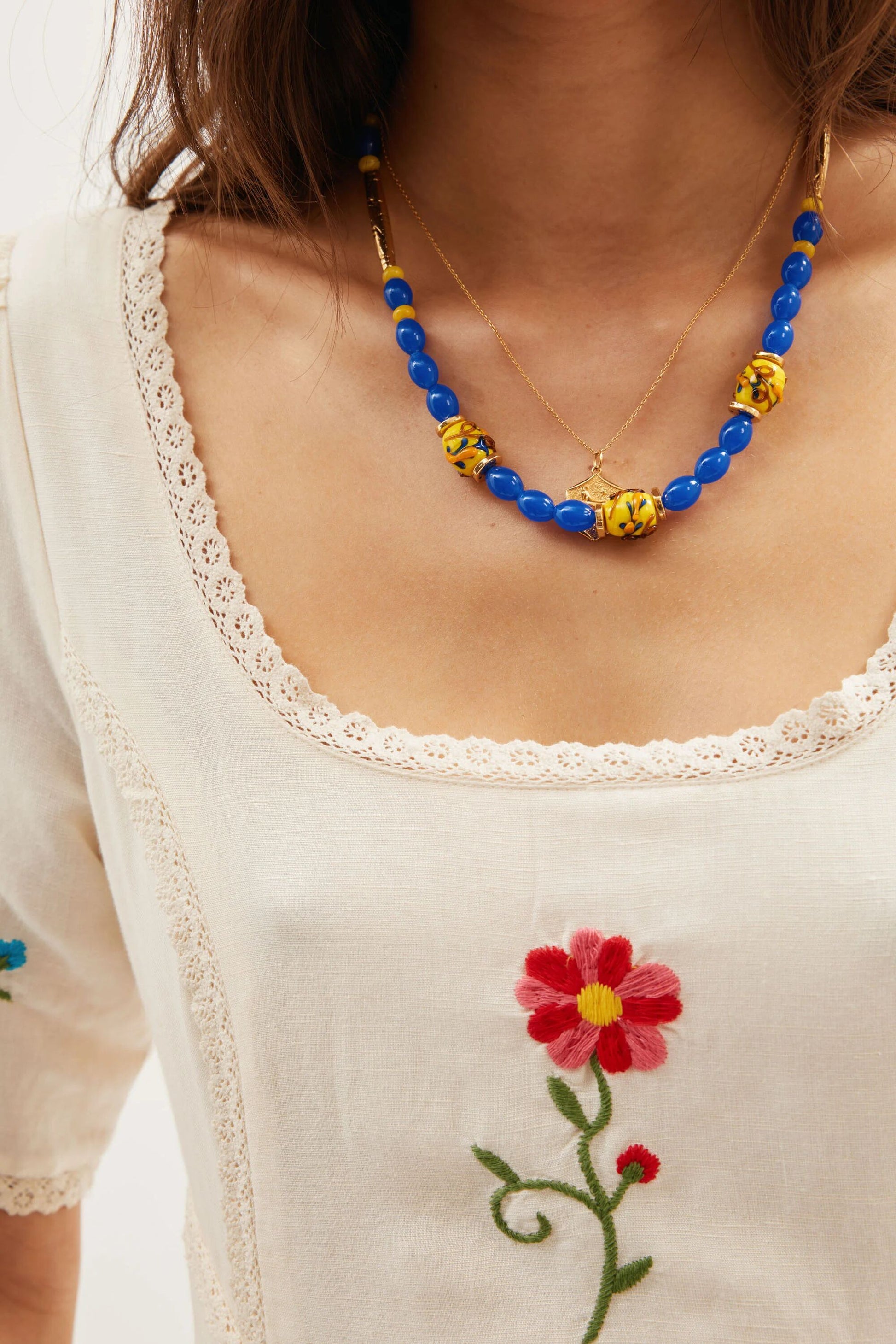 Marne  -  Ombre Floral Embroidery Cream