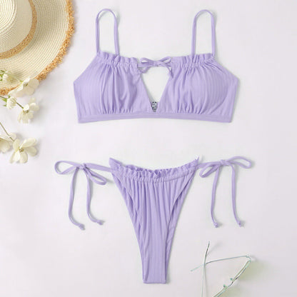 Slit One-Piece Swimsuit