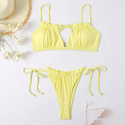 Slit One-Piece Swimsuit