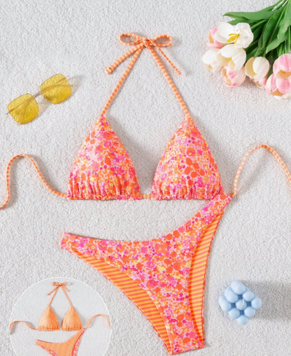 Reversible Print Bikini Set