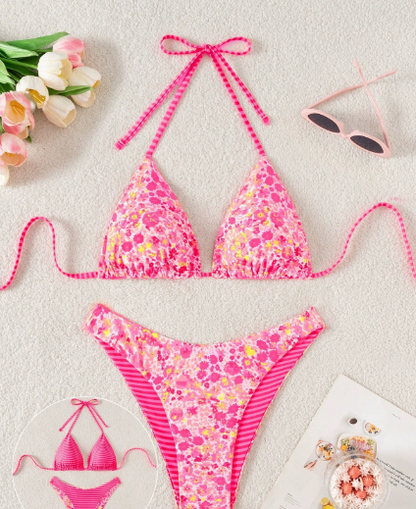 Reversible Print Bikini Set