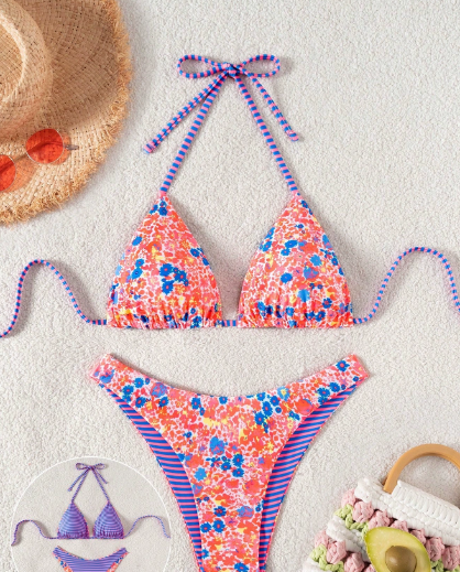 Reversible Print Bikini Set