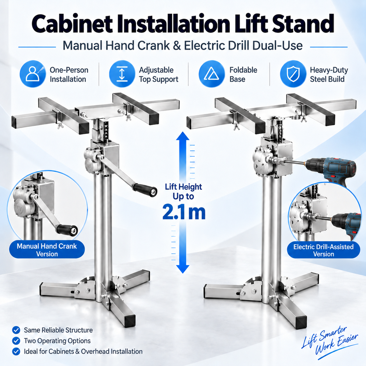 2.1 M Adjustable Heavy-Duty Professional Lifting Equipment Set