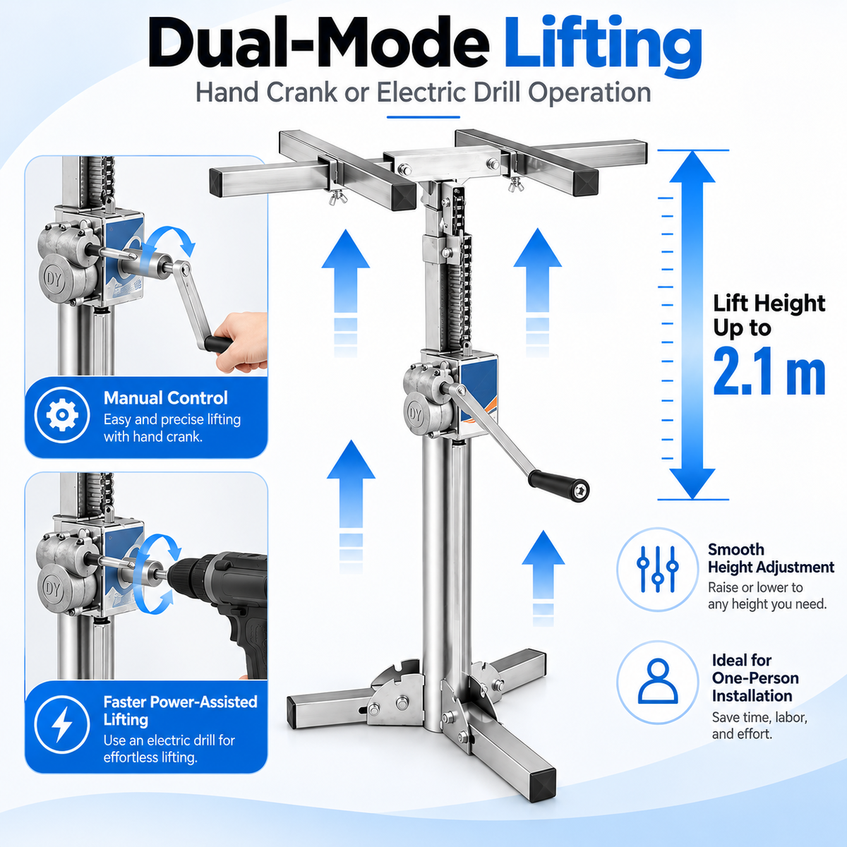 2.1 M Adjustable Heavy-Duty Professional Lifting Equipment Set
