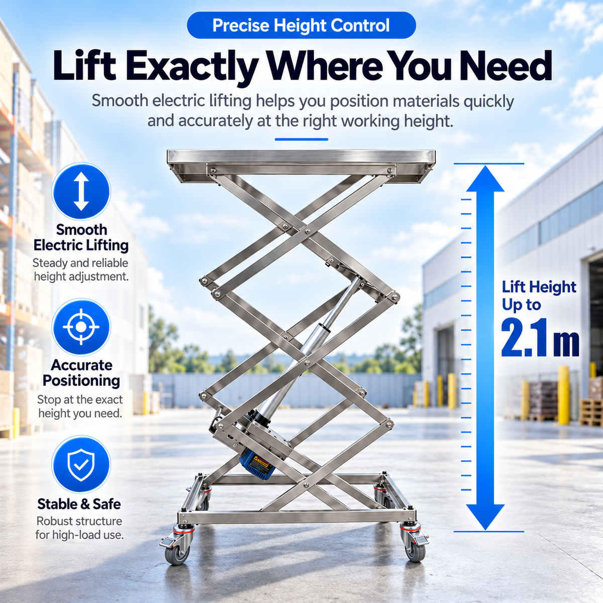 2.1 M Adjustable Heavy-Duty Professional Lifting Equipment Set